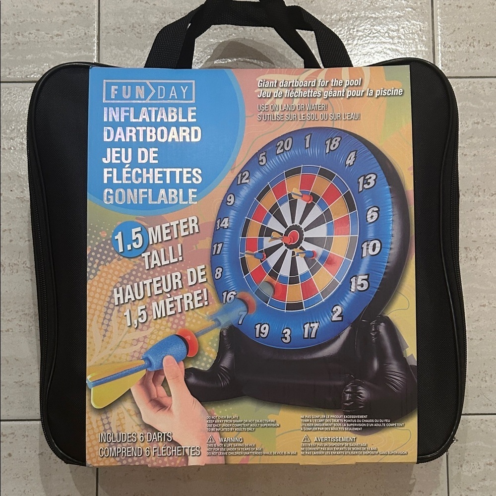 NEW 🆕 FUN DAY Inflatable Dartboard 1.5 meters